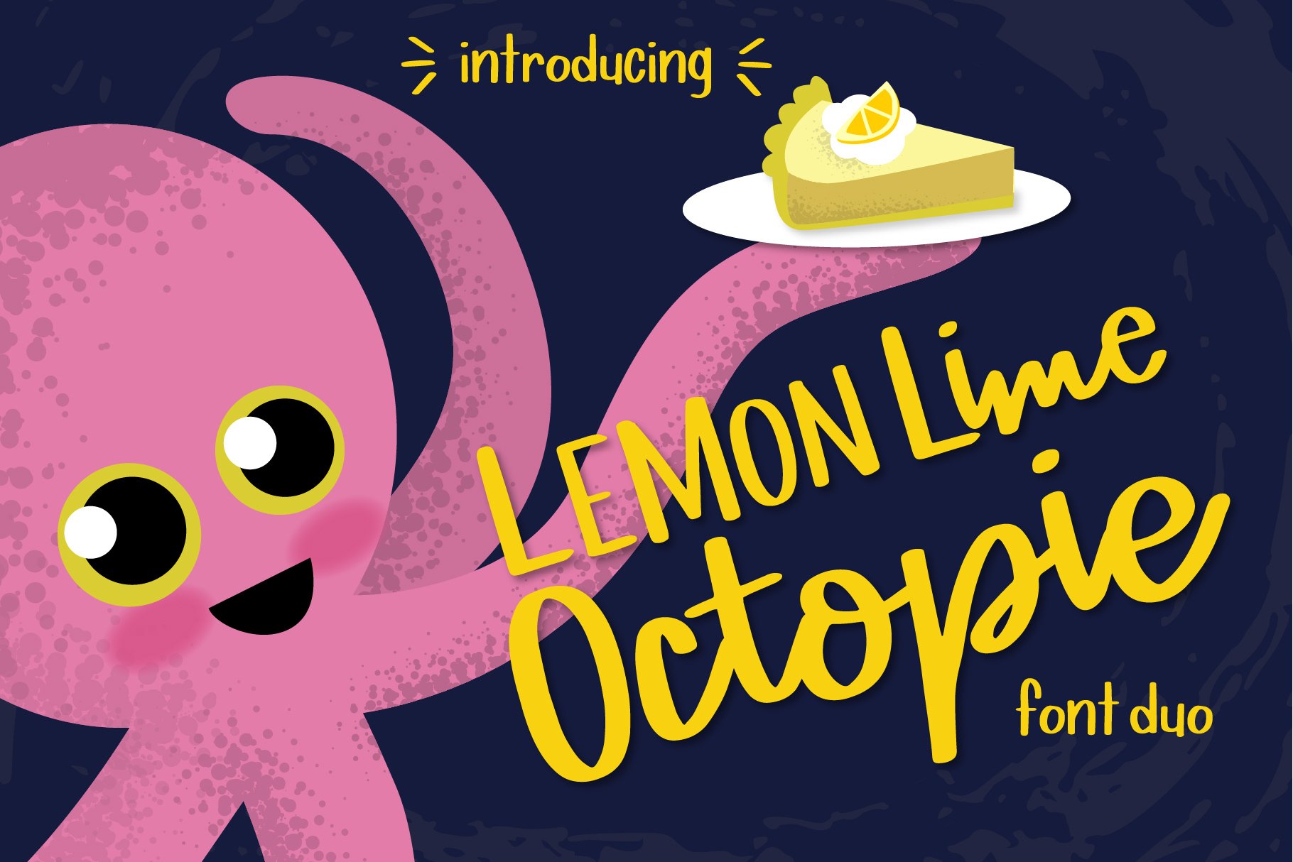 Lemon Lime Octopie Font Duo cover image.