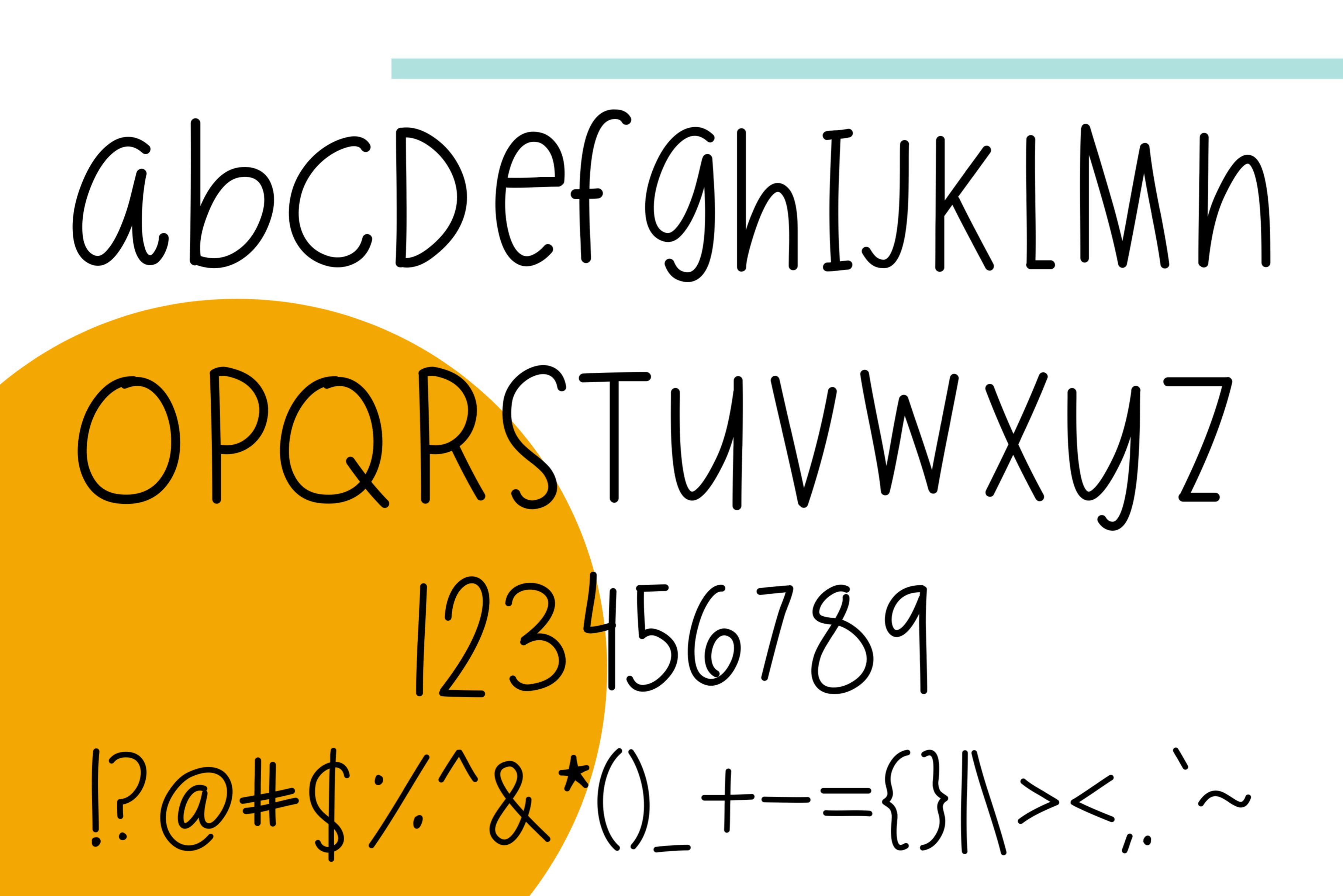 CUTENESS | a fun handwritten font preview image.