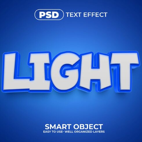 Light 3D Editable Text Effect Stylecover image.