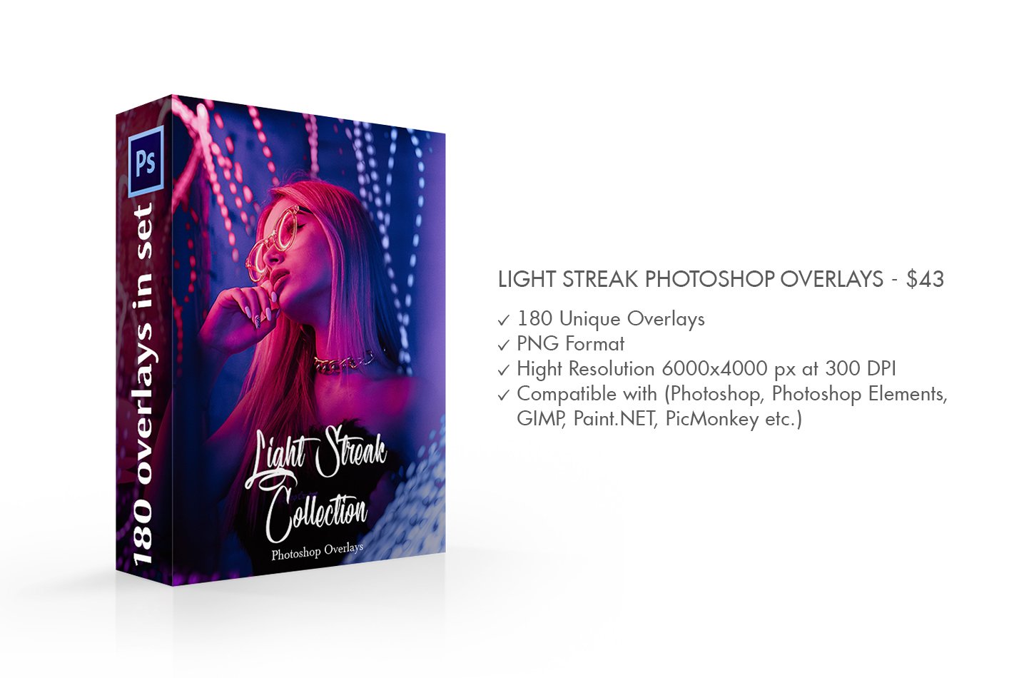 Light Streak Photoshop Overlayspreview image.