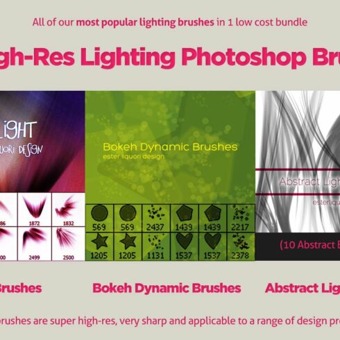 32 Varied Photoshop Lighting Brushescover image.