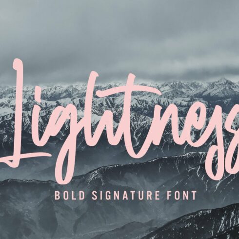 Lightness - Bold Signature Font cover image.