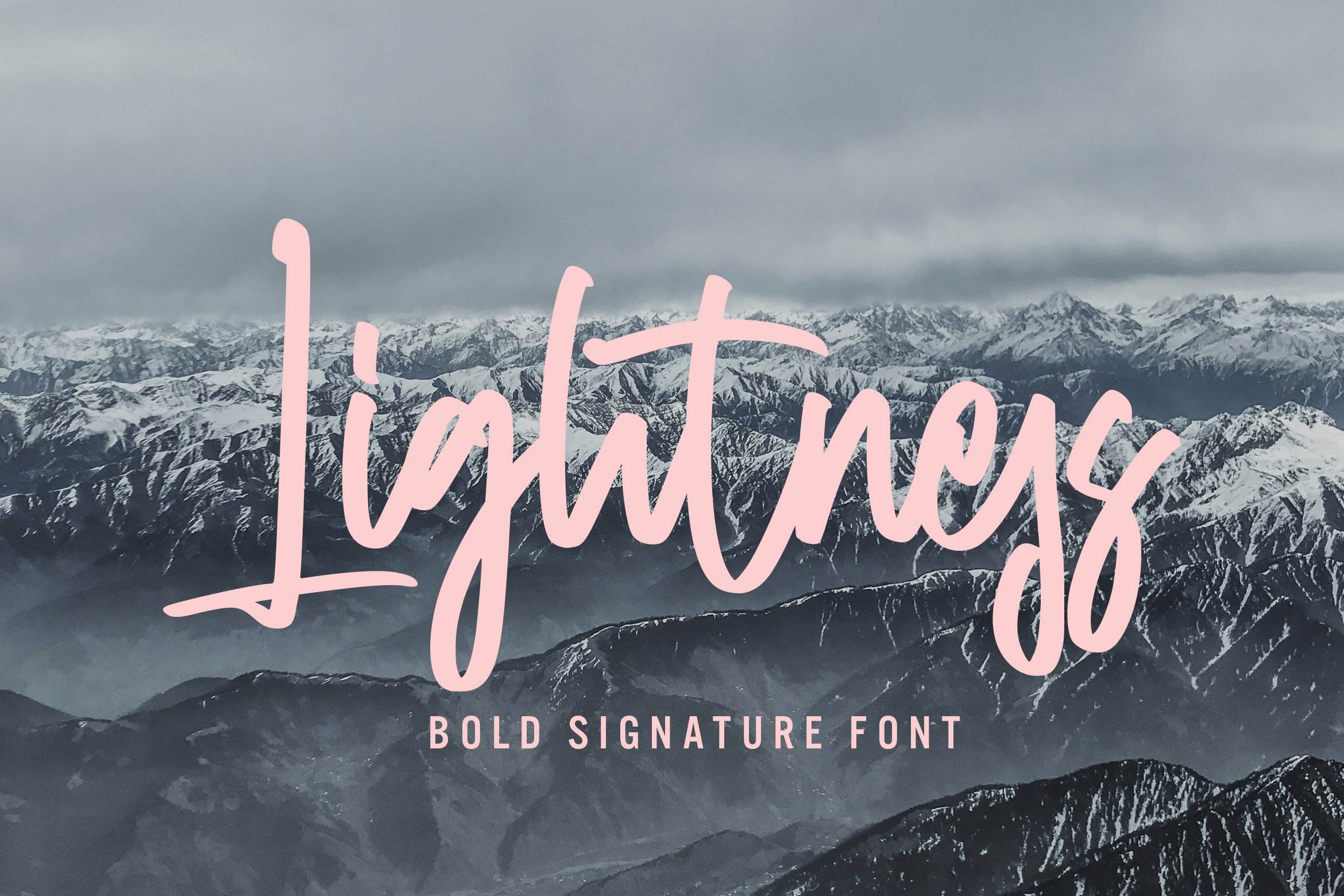 Lightness - Bold Signature Font cover image.
