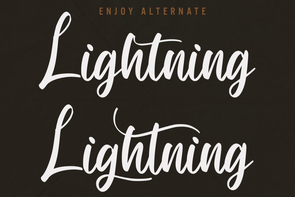 Lightning - Hand Draw Brush Font – MasterBundles