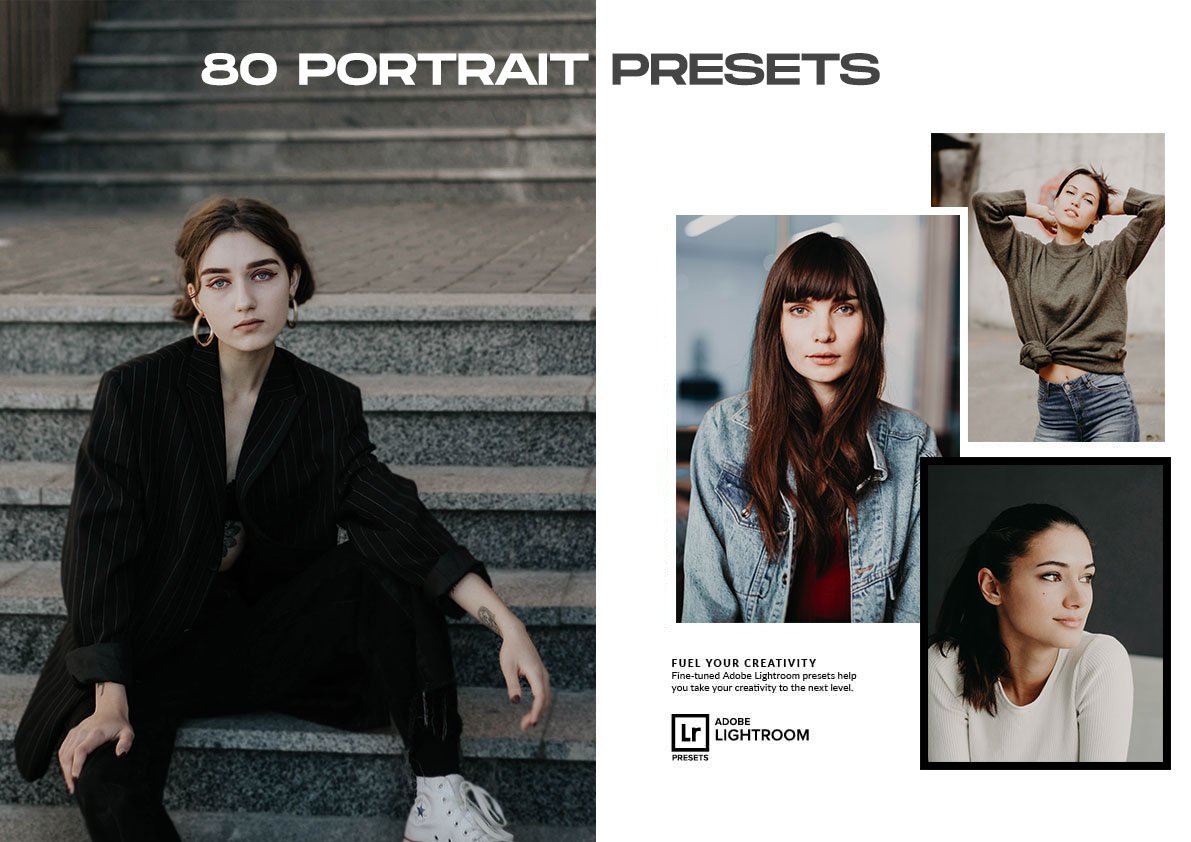 80 Portrait Lightroom Presets Bundlepreview image.
