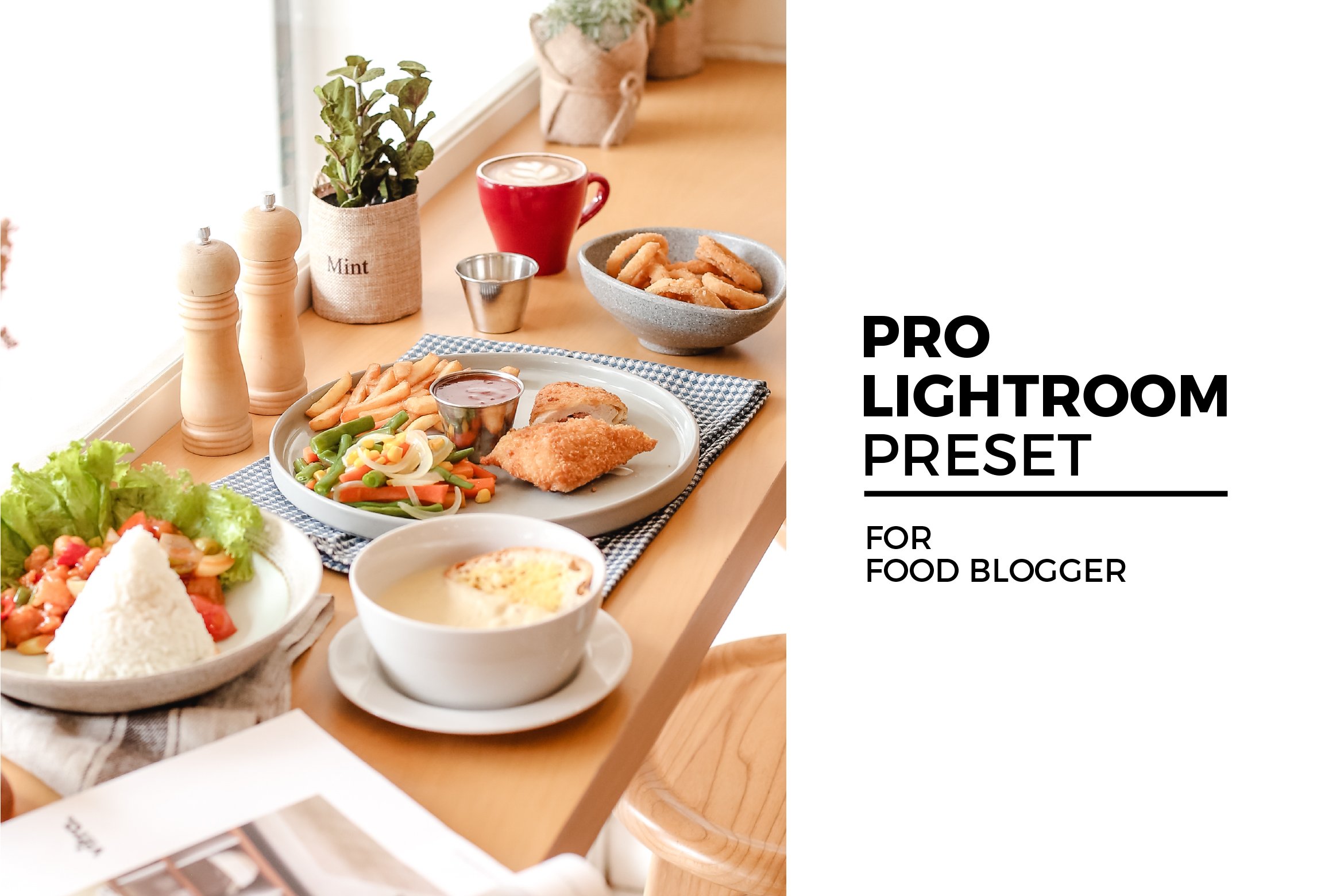 Lightroom Preset for Food Bloggercover image.