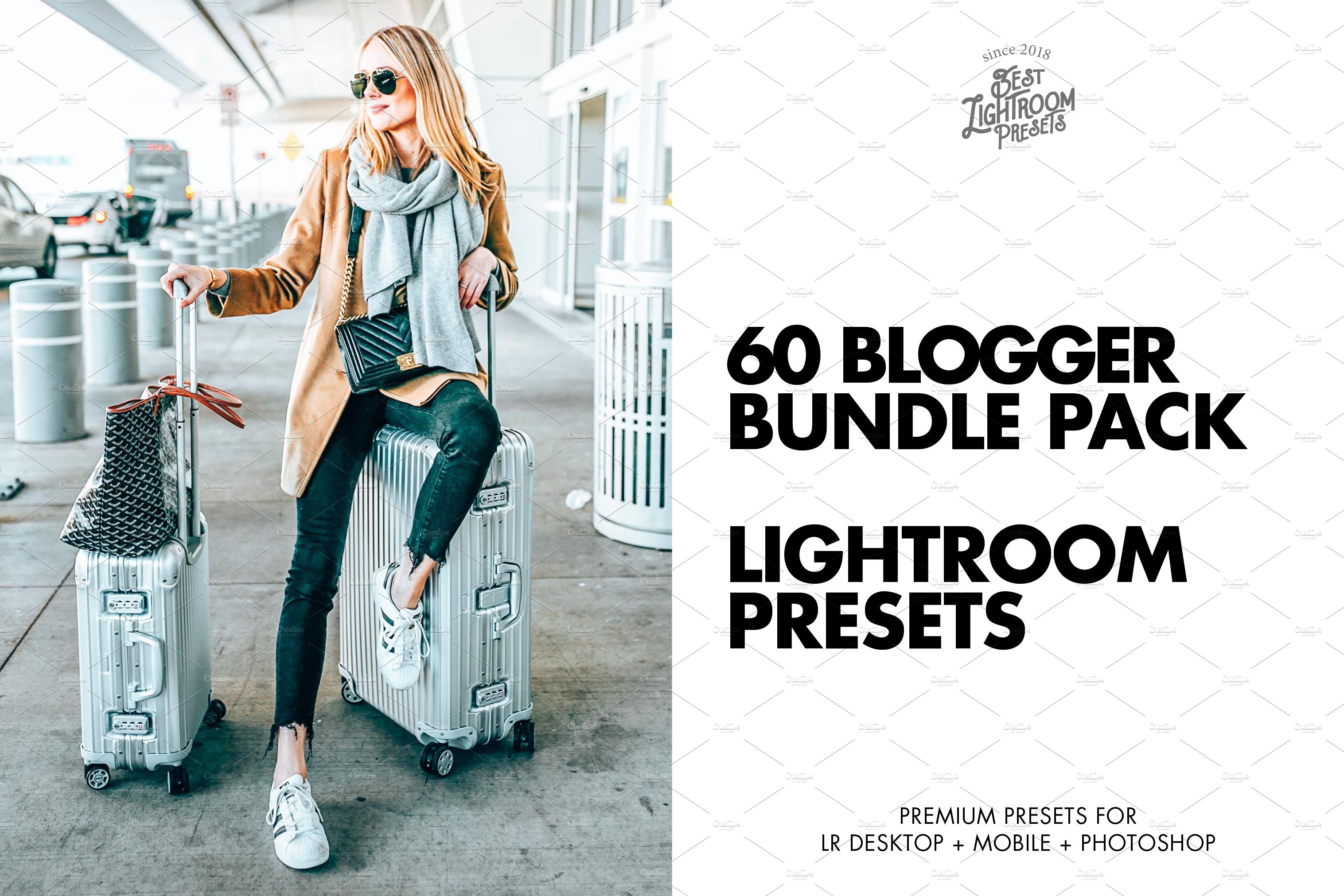 60 Lightroom presets Bloggers Bundlecover image.