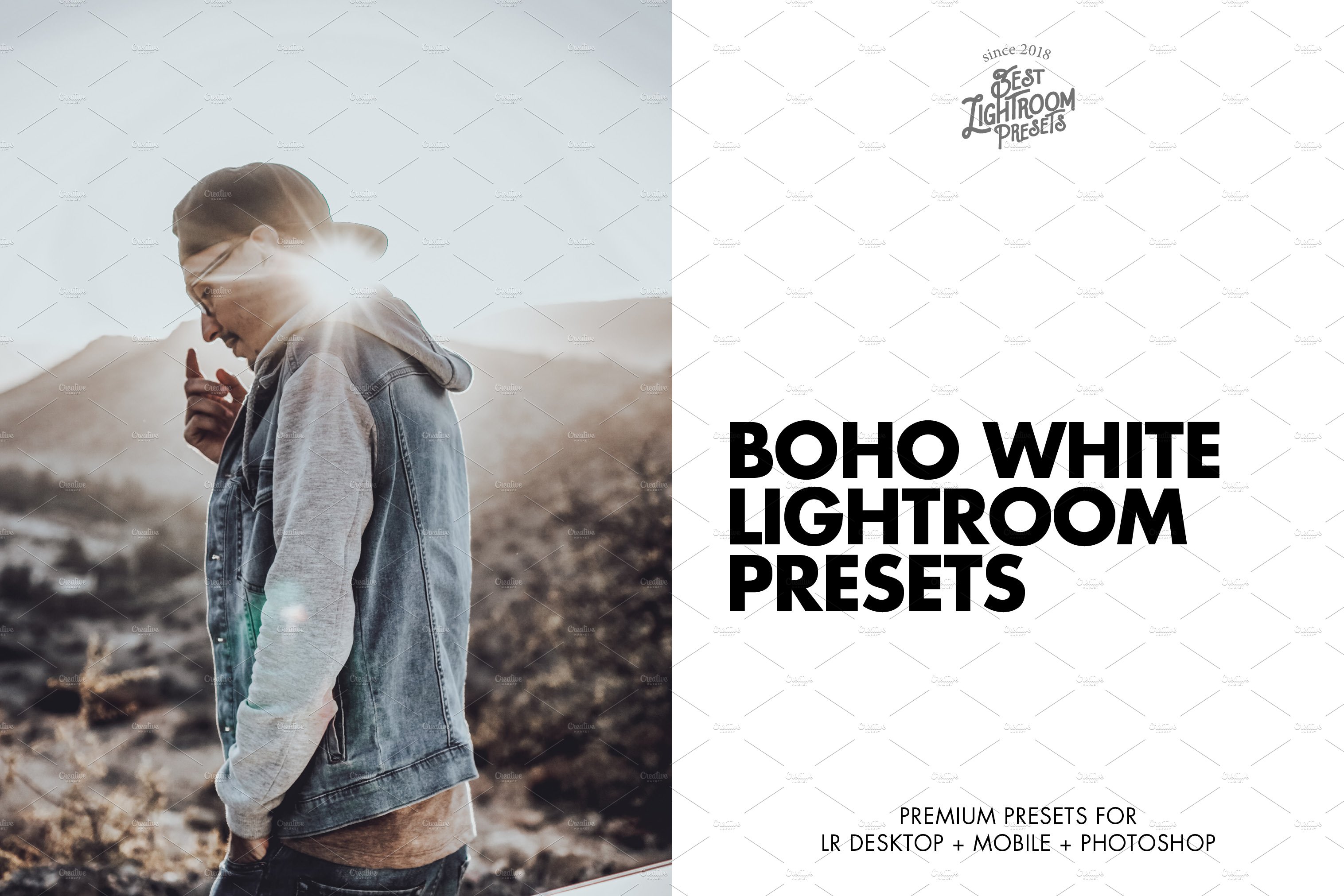 Lightroom Presets Boho Whitecover image.