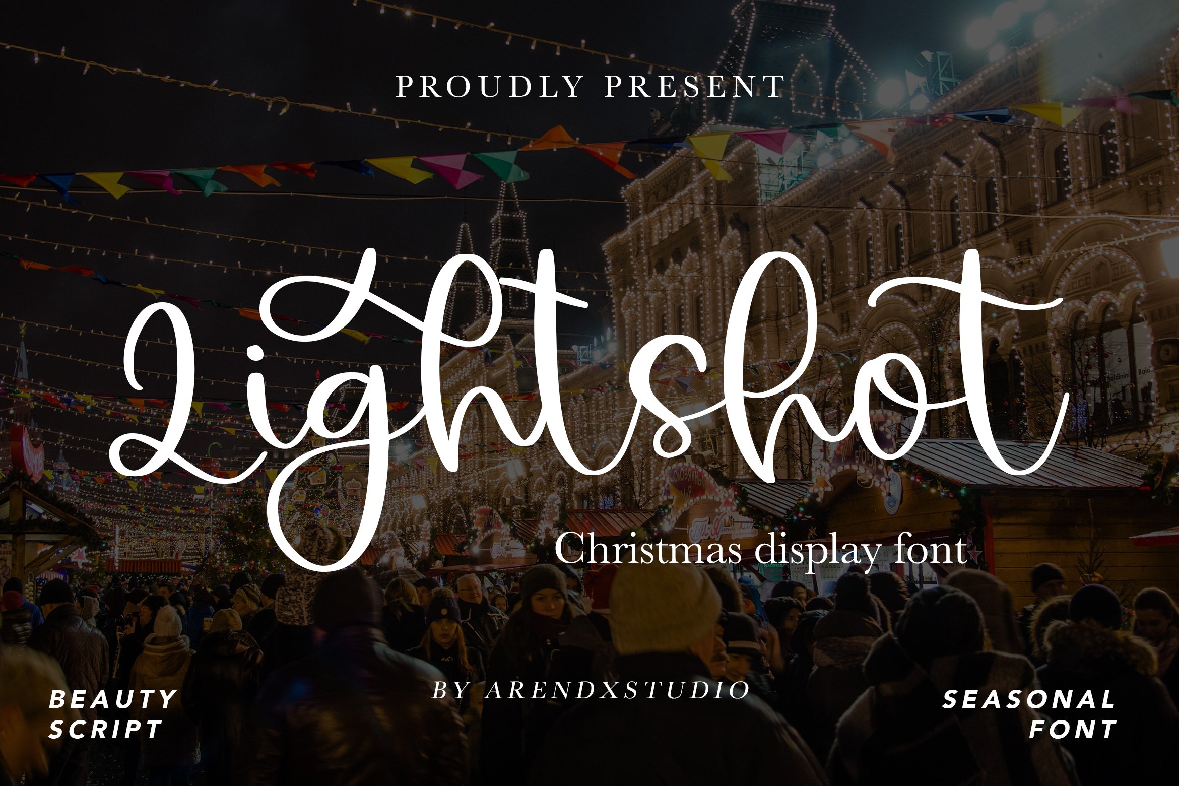 Lightshot - Christmas Display Font cover image.