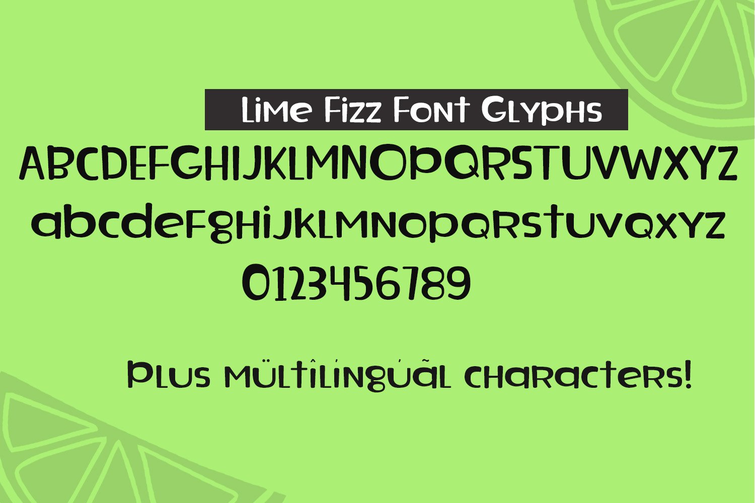 Lime Fizz Sans Serif Font preview image.