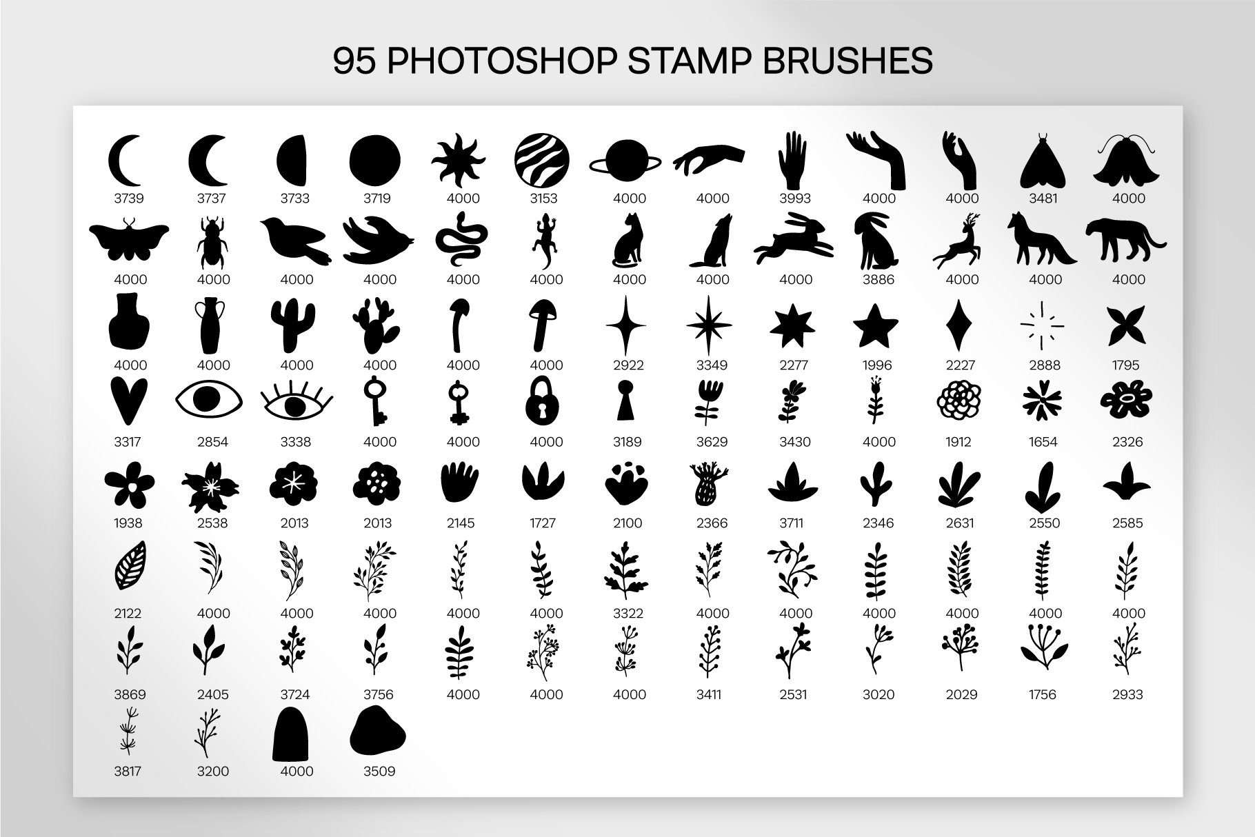 linocut style stamp brushes preview5 490
