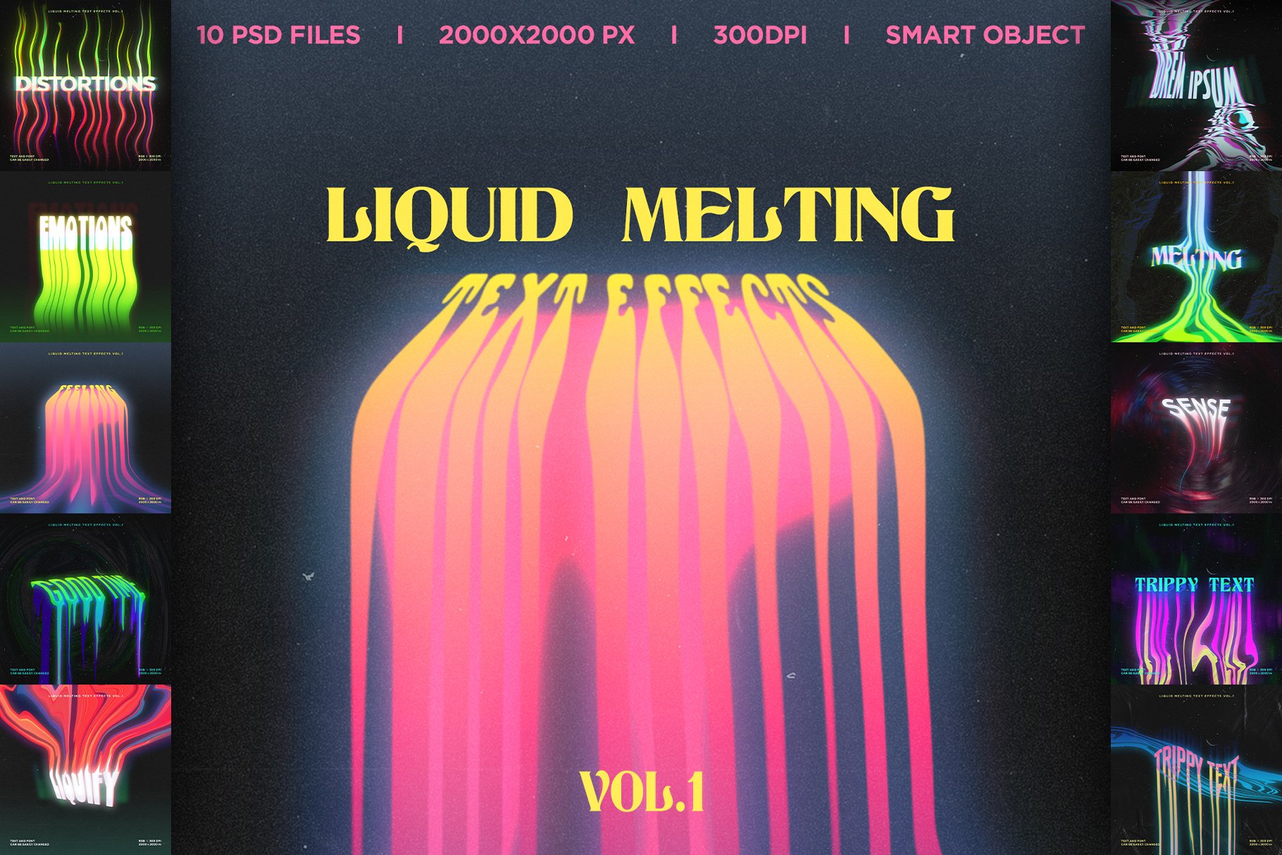 Liquid Melting Text Effects Vol.1cover image.