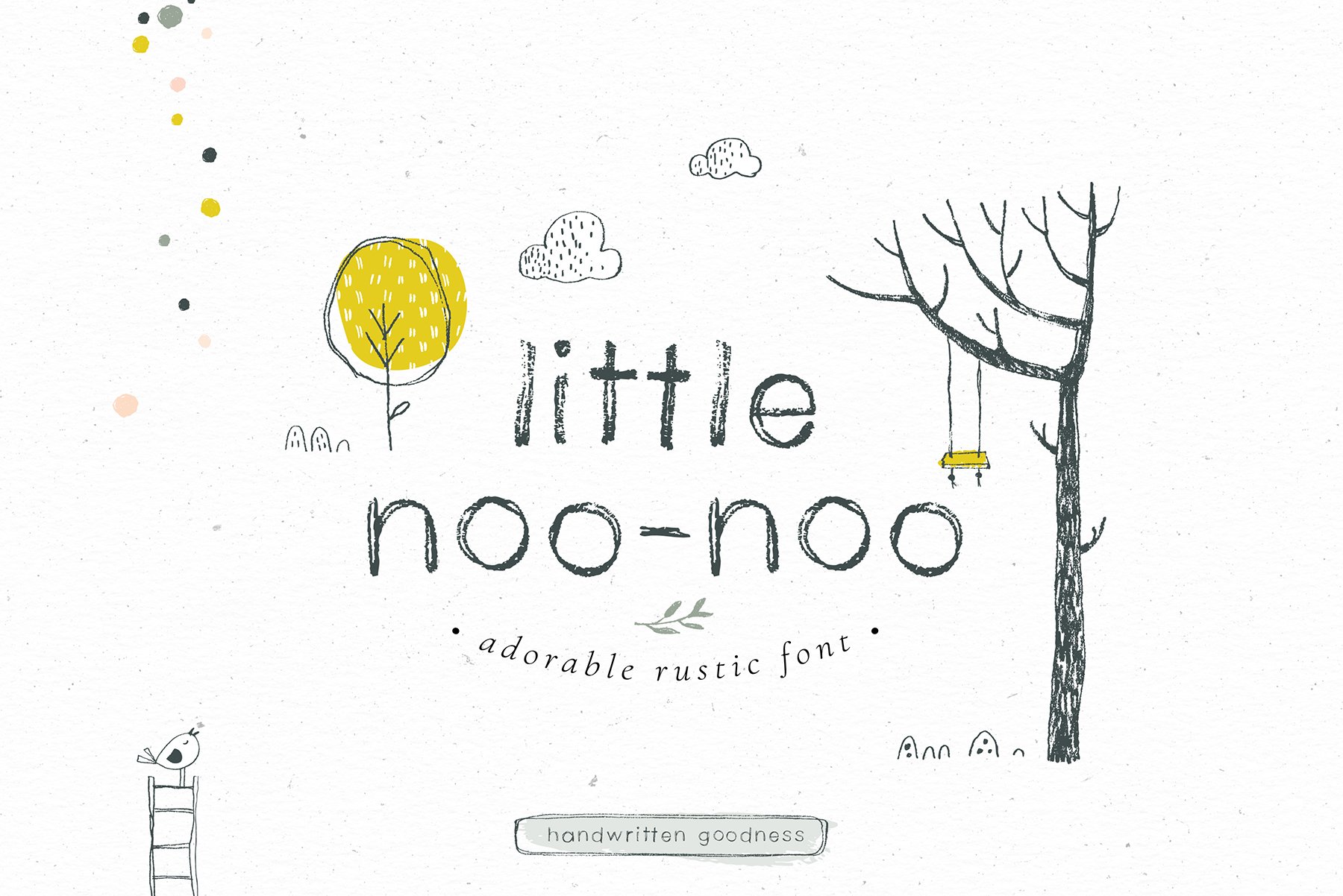 Little Noo-Noo rustic font cover image.