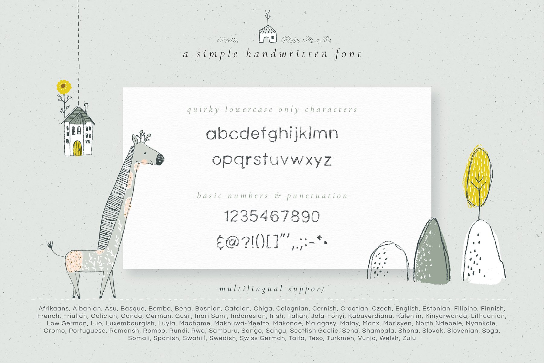 Little Noo-Noo rustic font preview image.