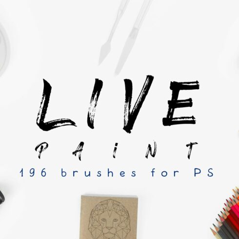 Live paint brushes for PScover image.