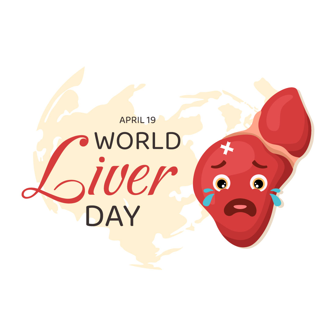 14 World Liver day Illustration preview image.