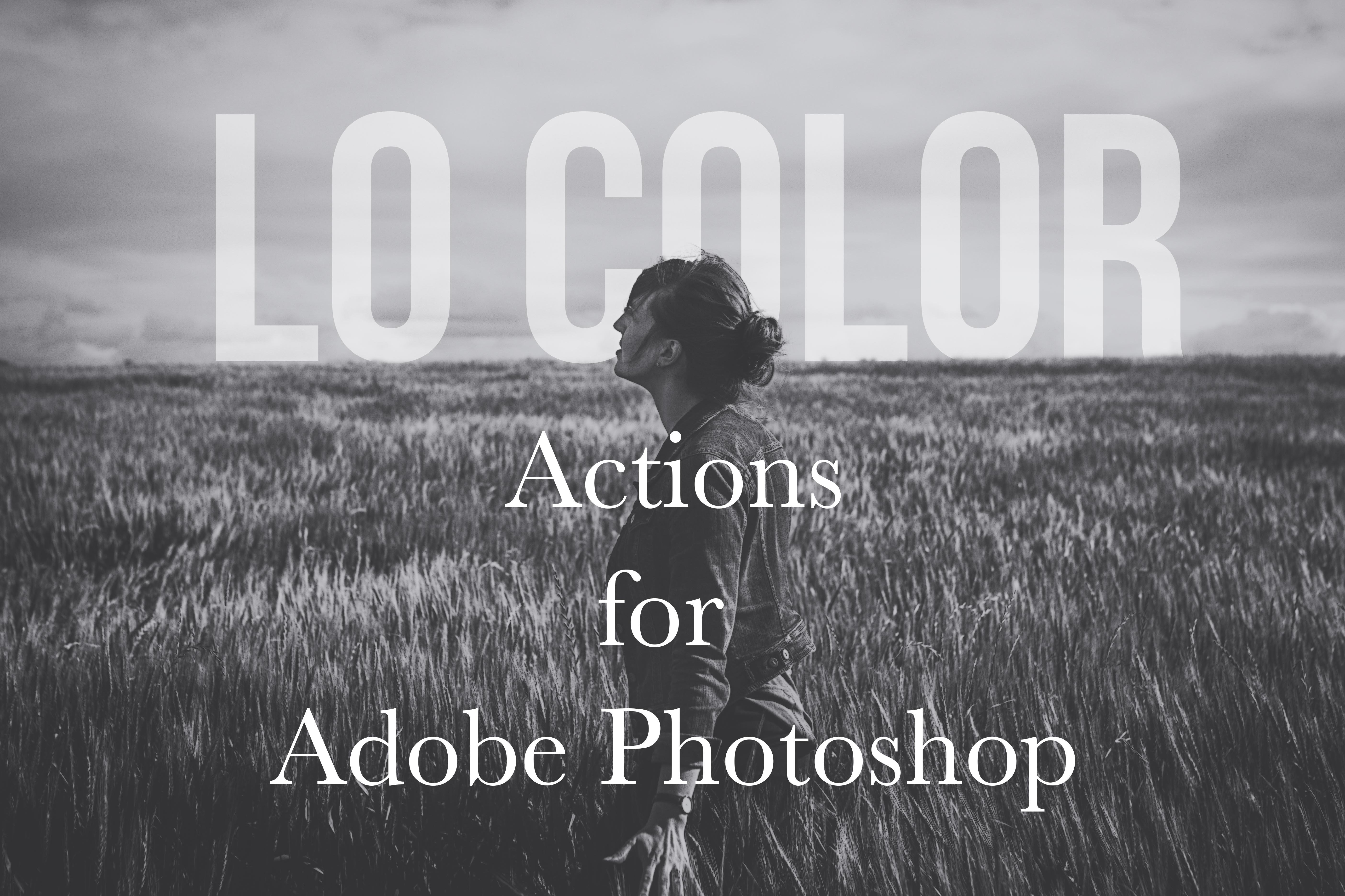 Lo Color Photoshop Matte Action Setcover image.