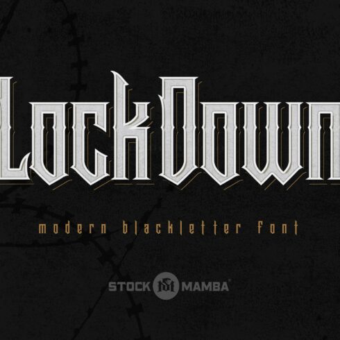 Lock Down Blackletter Font cover image.