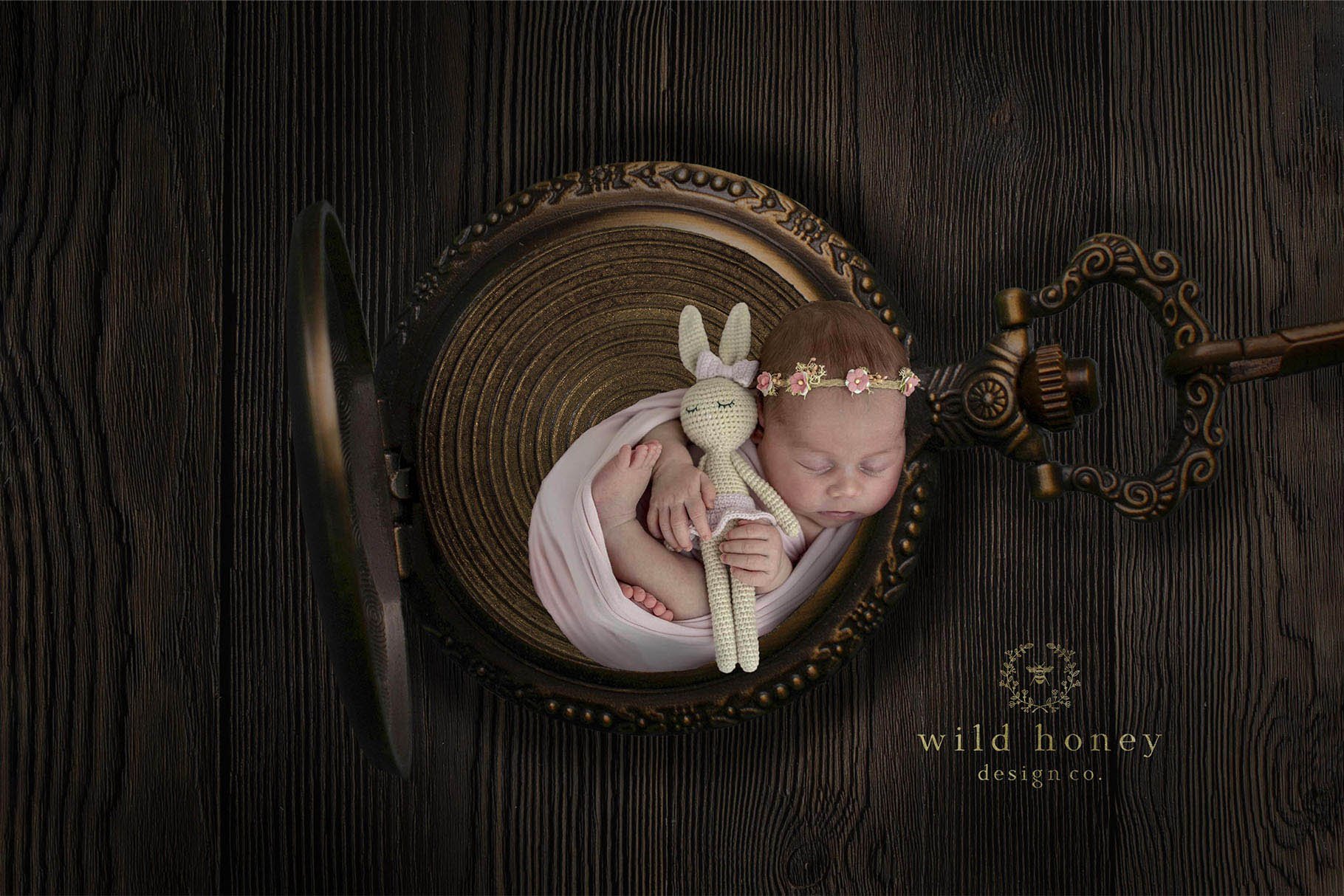 Baby in Locket Digital Backdropcover image.