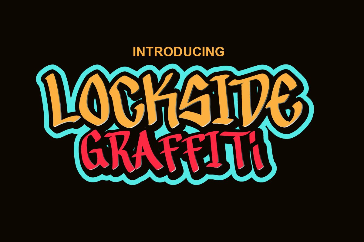 Lockside Graffiti Display Font cover image.