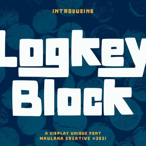 Logkey Block Display Unique Font cover image.