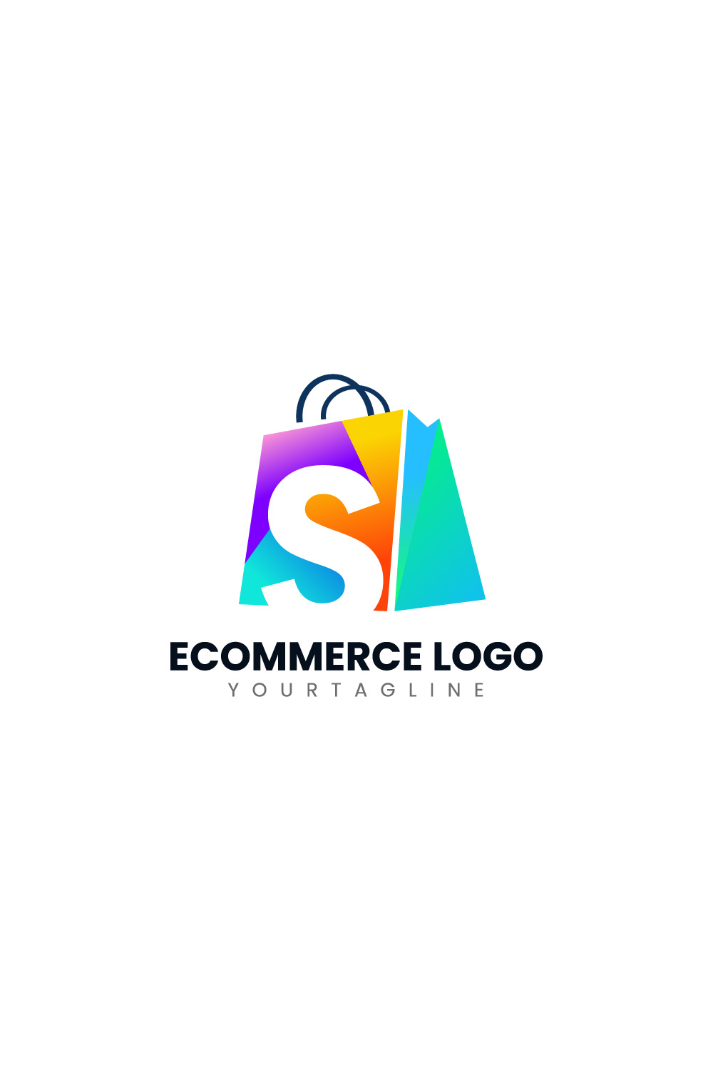 Ecommerce logo - Online Shopping - Shopify logo pinterest preview image.