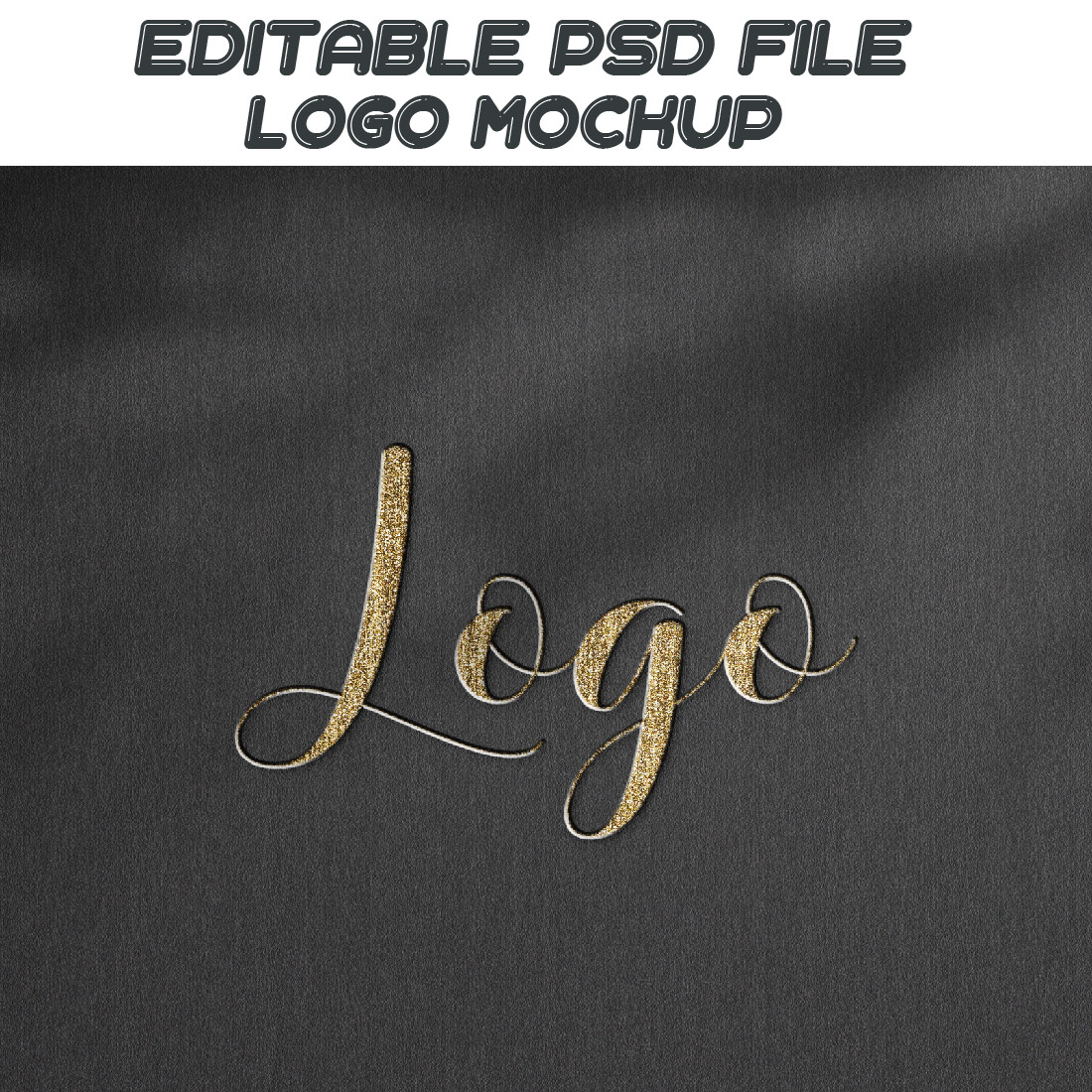 Golden embossed Logo Mockup cover image.