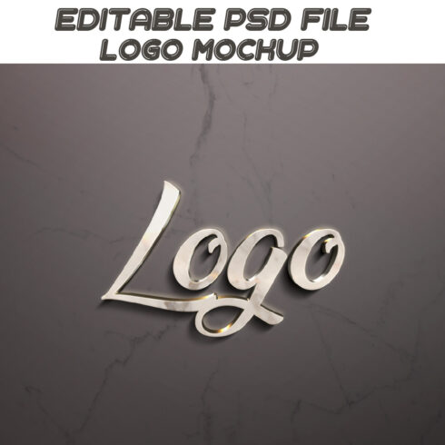 3D Golden Logo Mockup design cover image.