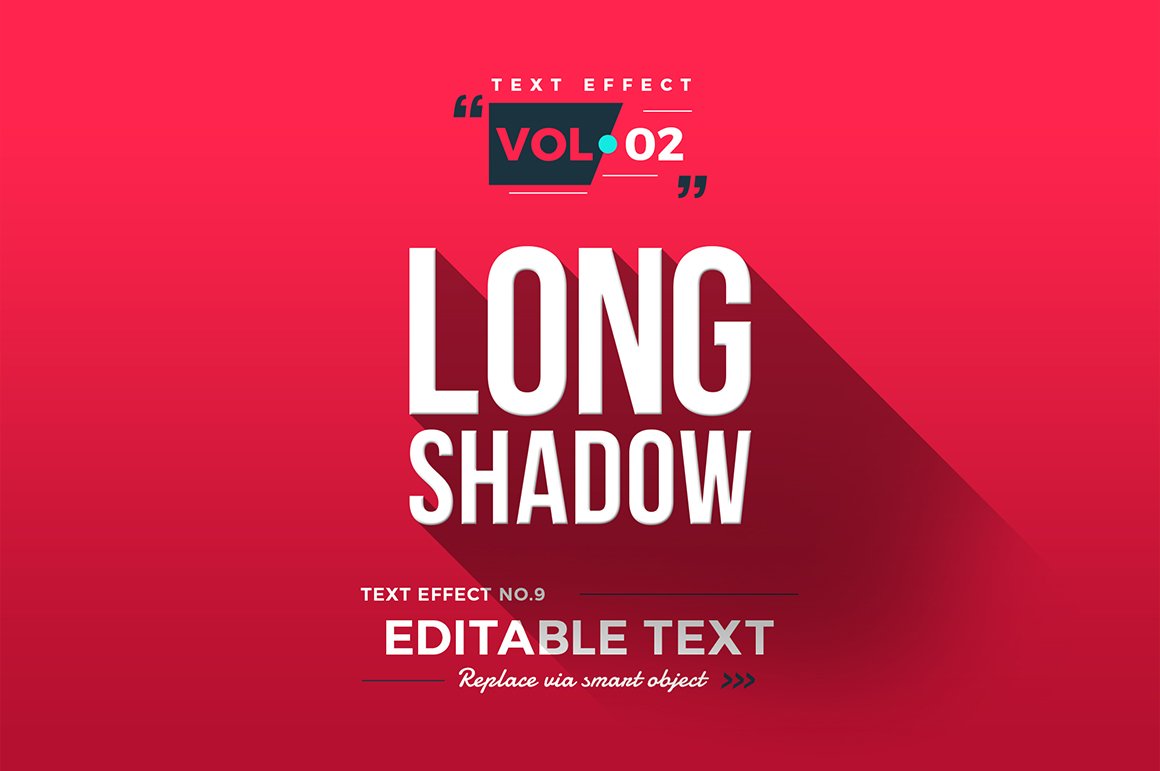 long shadow text effect layer style 400