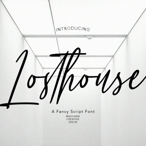 Losthouse Fancy Script Font cover image.