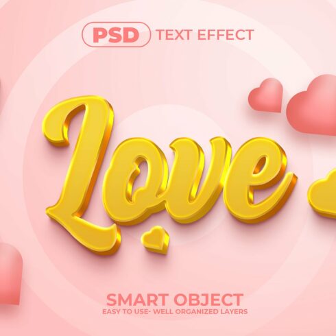 Love 3d Editable Text Effect Stylecover image.