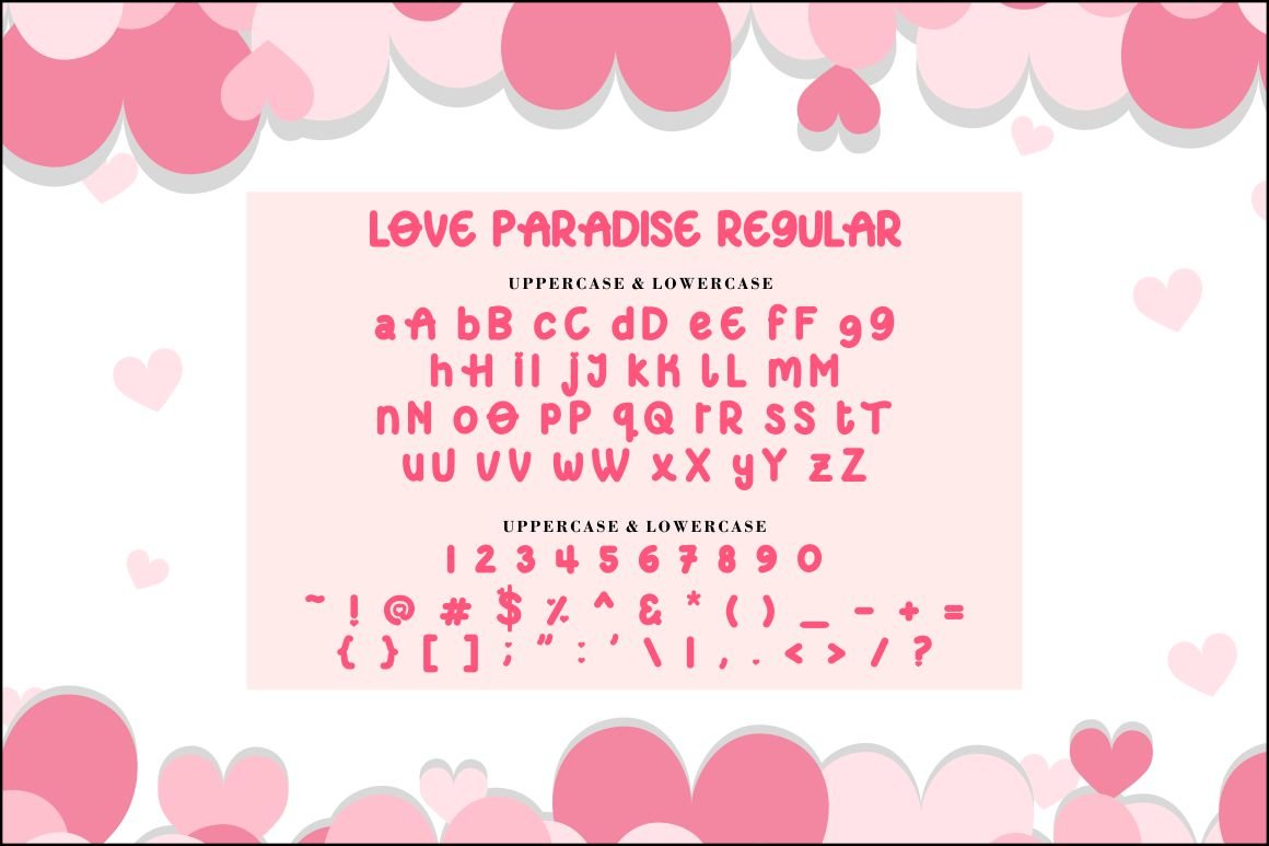 love paradise 7 quirkly love font 281129 444