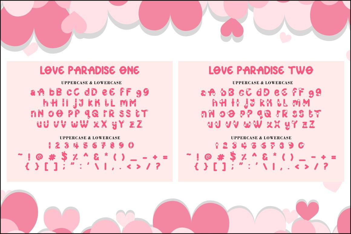 love paradise 7 quirkly love font 281229 393