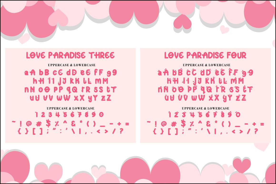 love paradise 7 quirkly love font 281329 816