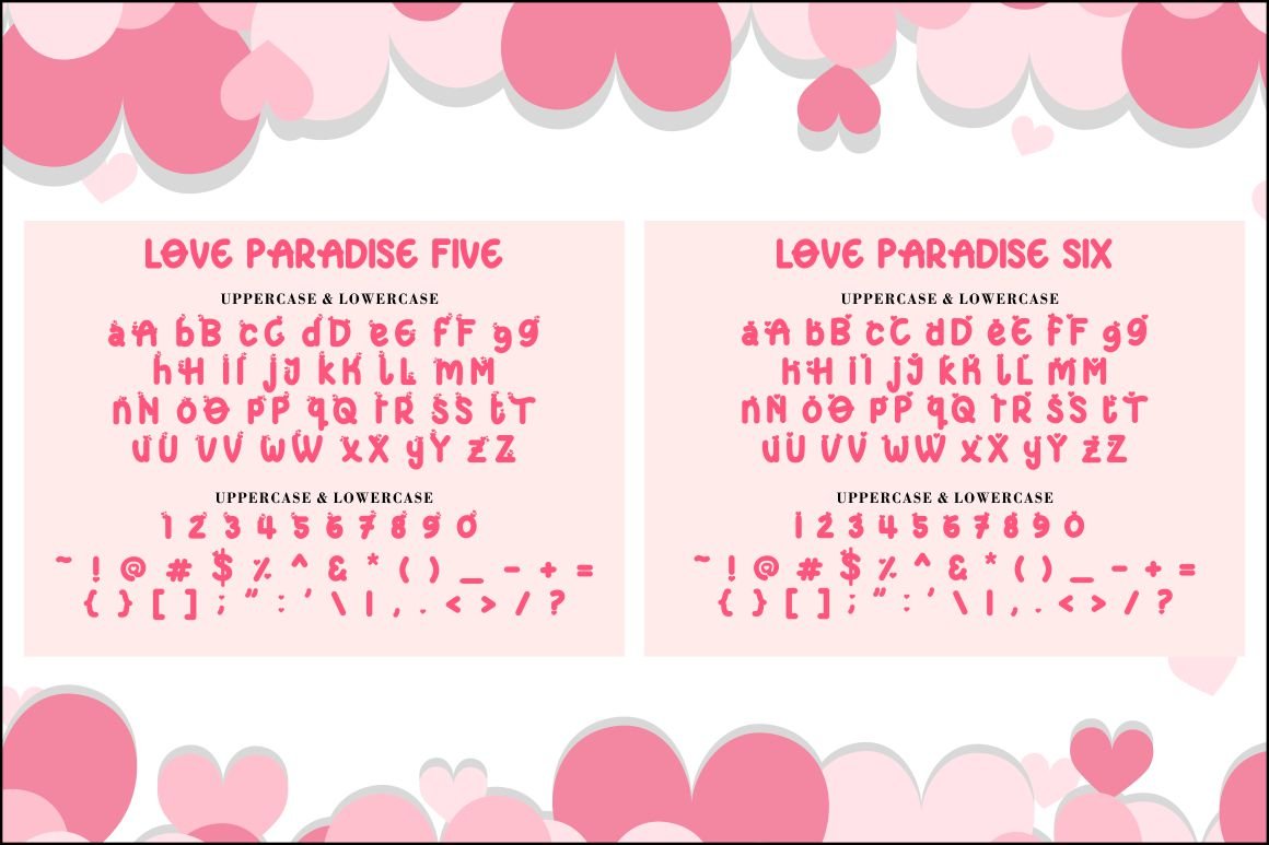 love paradise 7 quirkly love font 281429 719