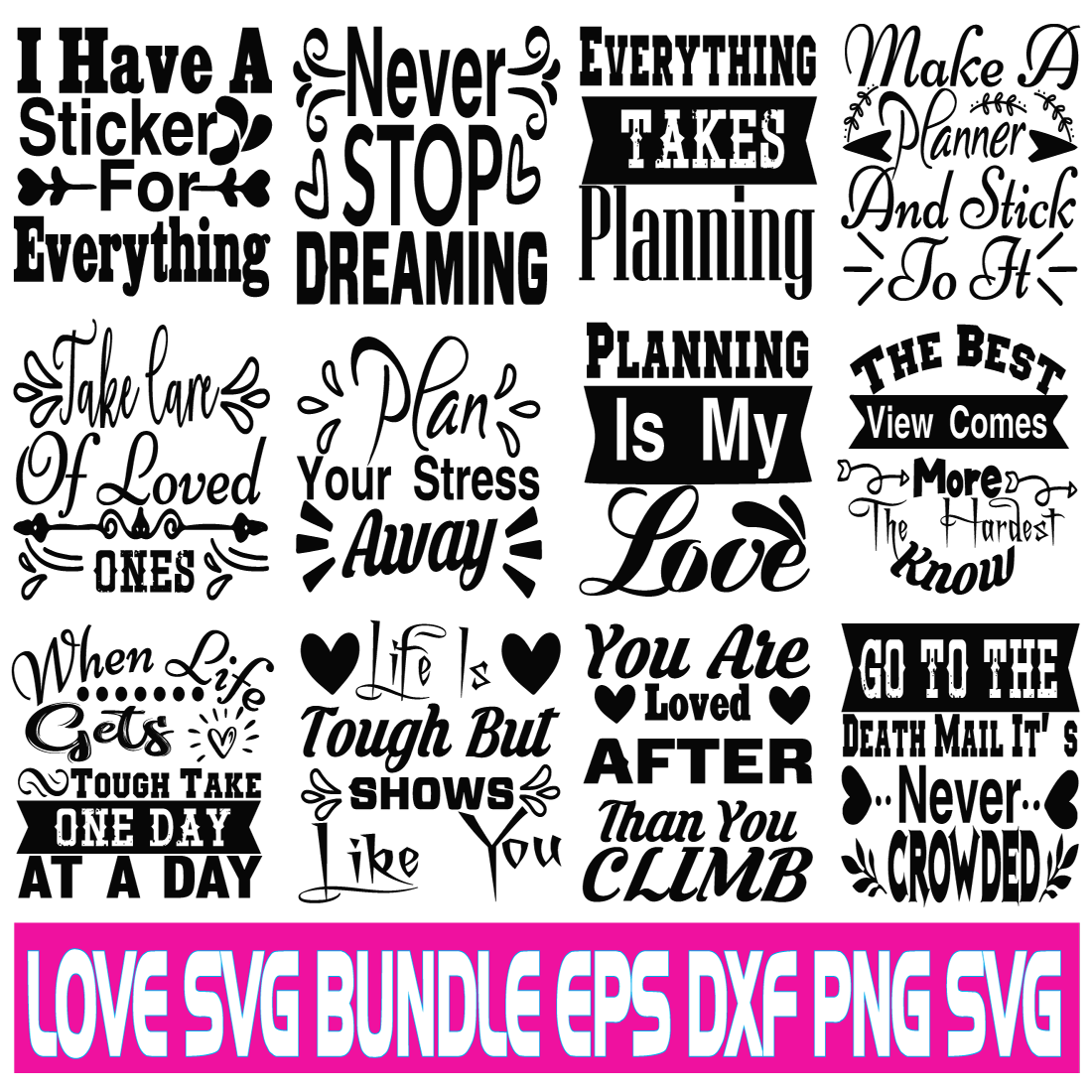 LOVE SVG BUNDLE preview image.