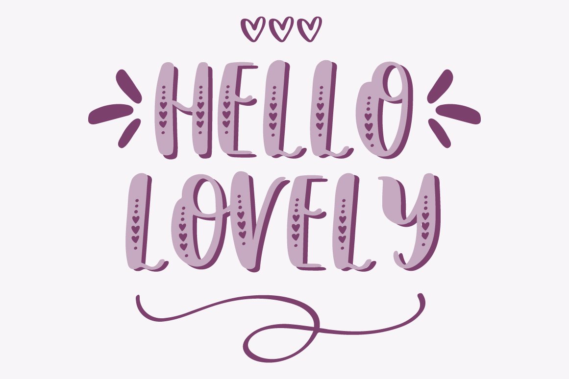 Lovebug Hearts Font Trio preview image.