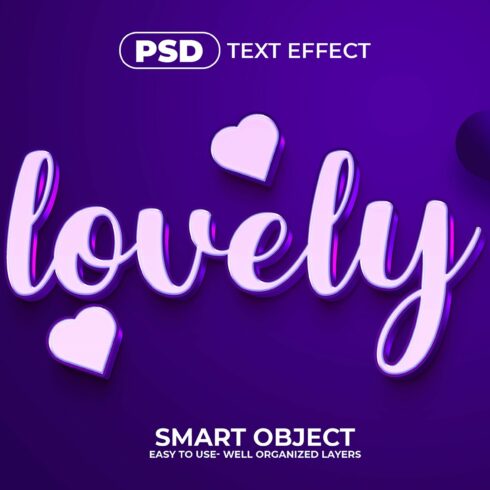 Lovely 3d Editable Text Effect Stylecover image.