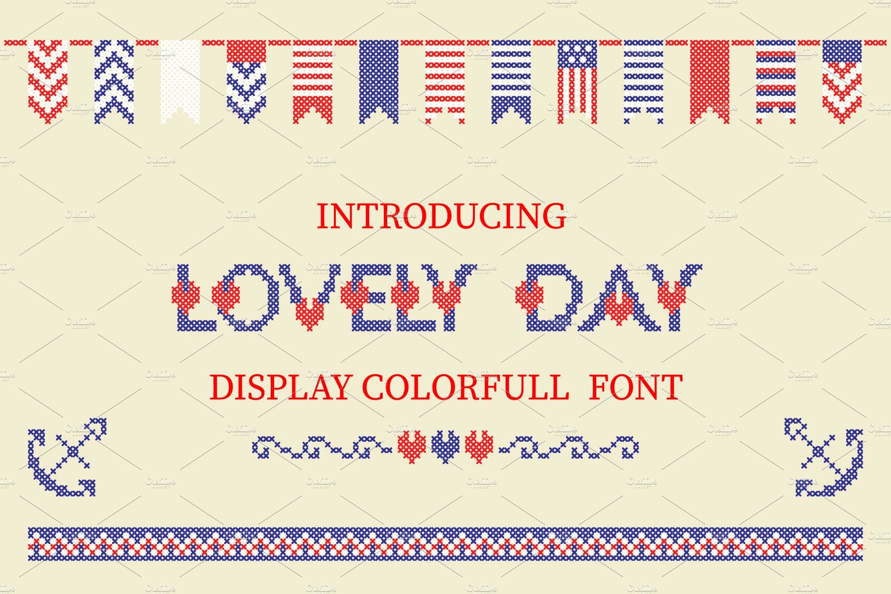 LOVELY-DAY-COLOR-CROSSSTICH font cover image.