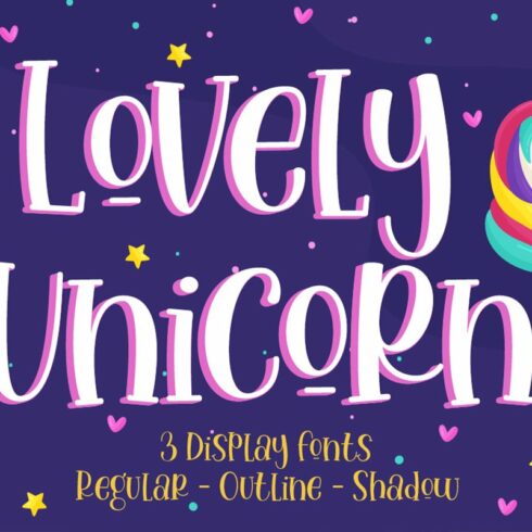 Lovely Unicorn - 3 Display Font cover image.