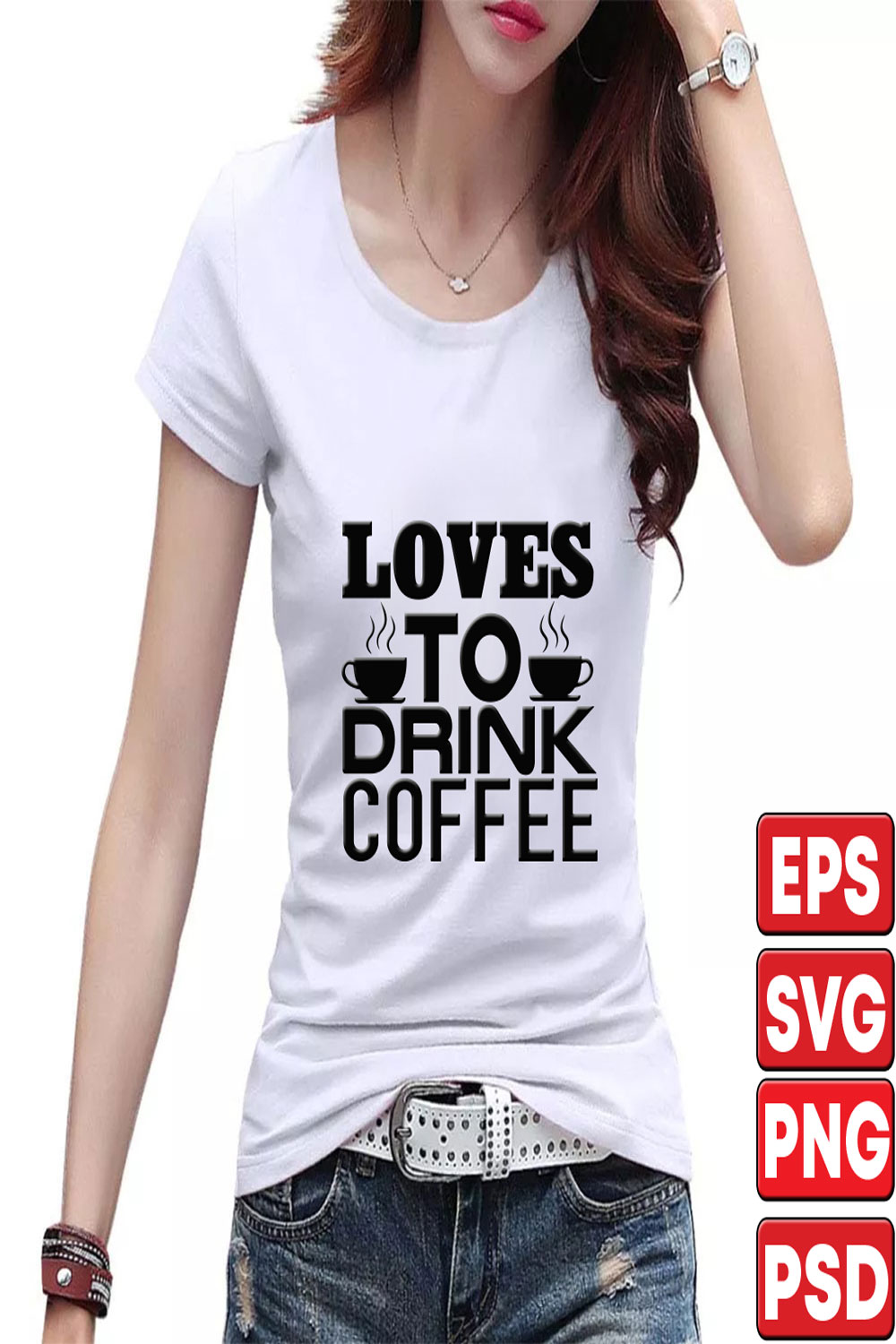 Loves to drink coffee pinterest preview image.