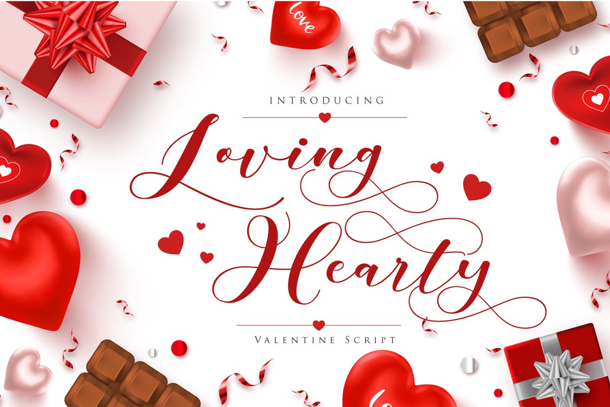 Loving Hearty | Valentine Script cover image.