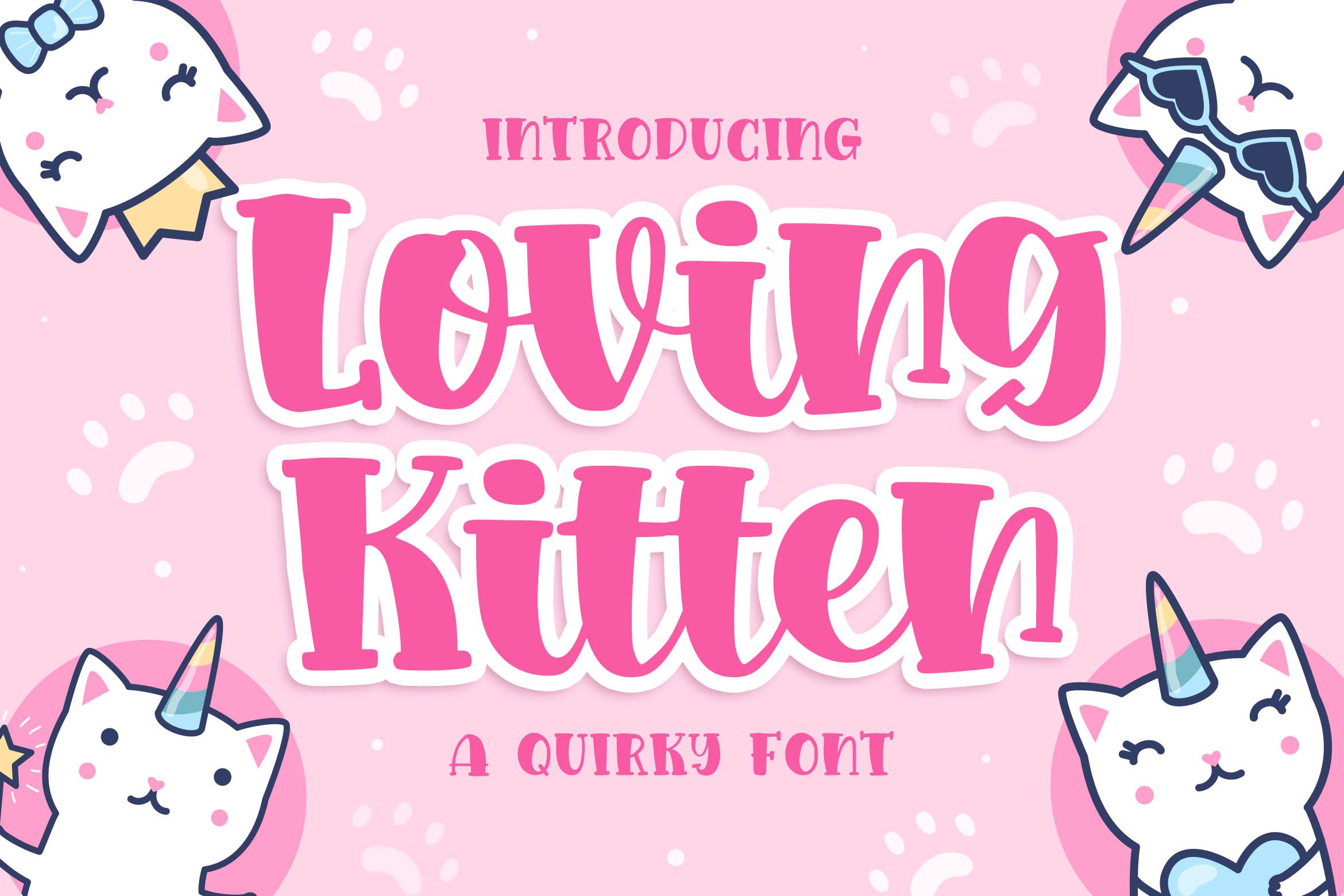 Loving kitten a Quirky Font cover image.