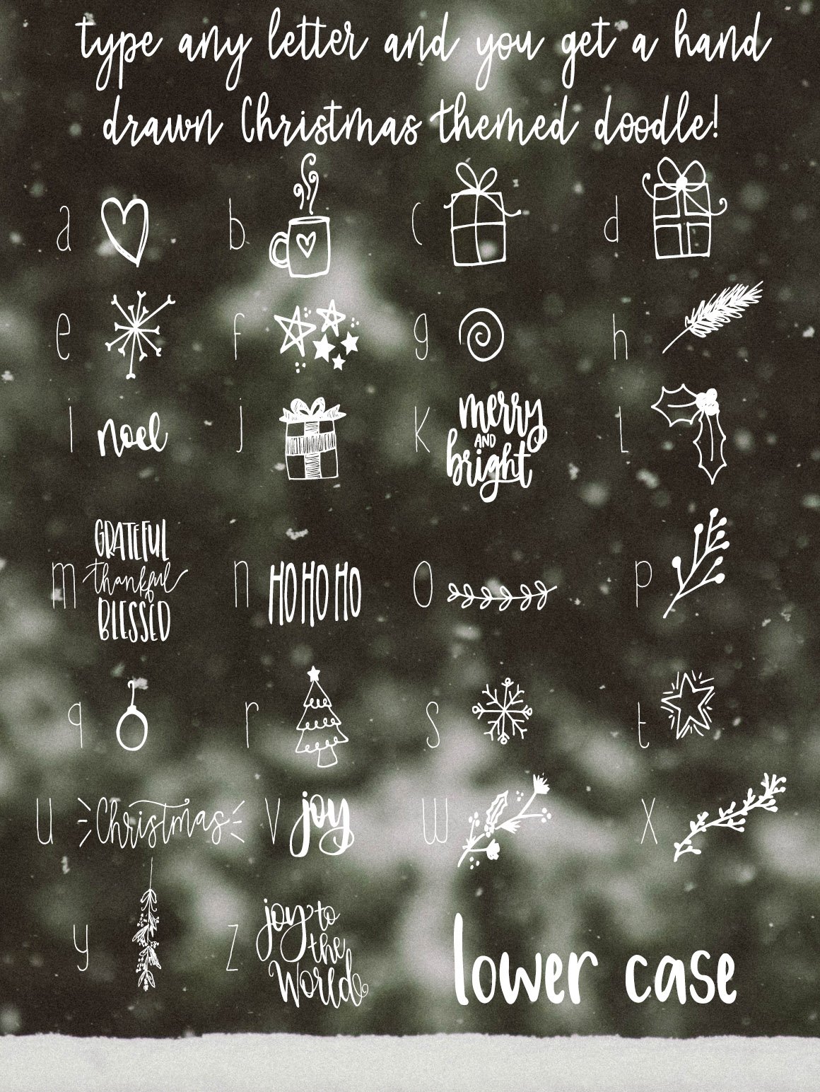 Christmas Symbols Font preview image.