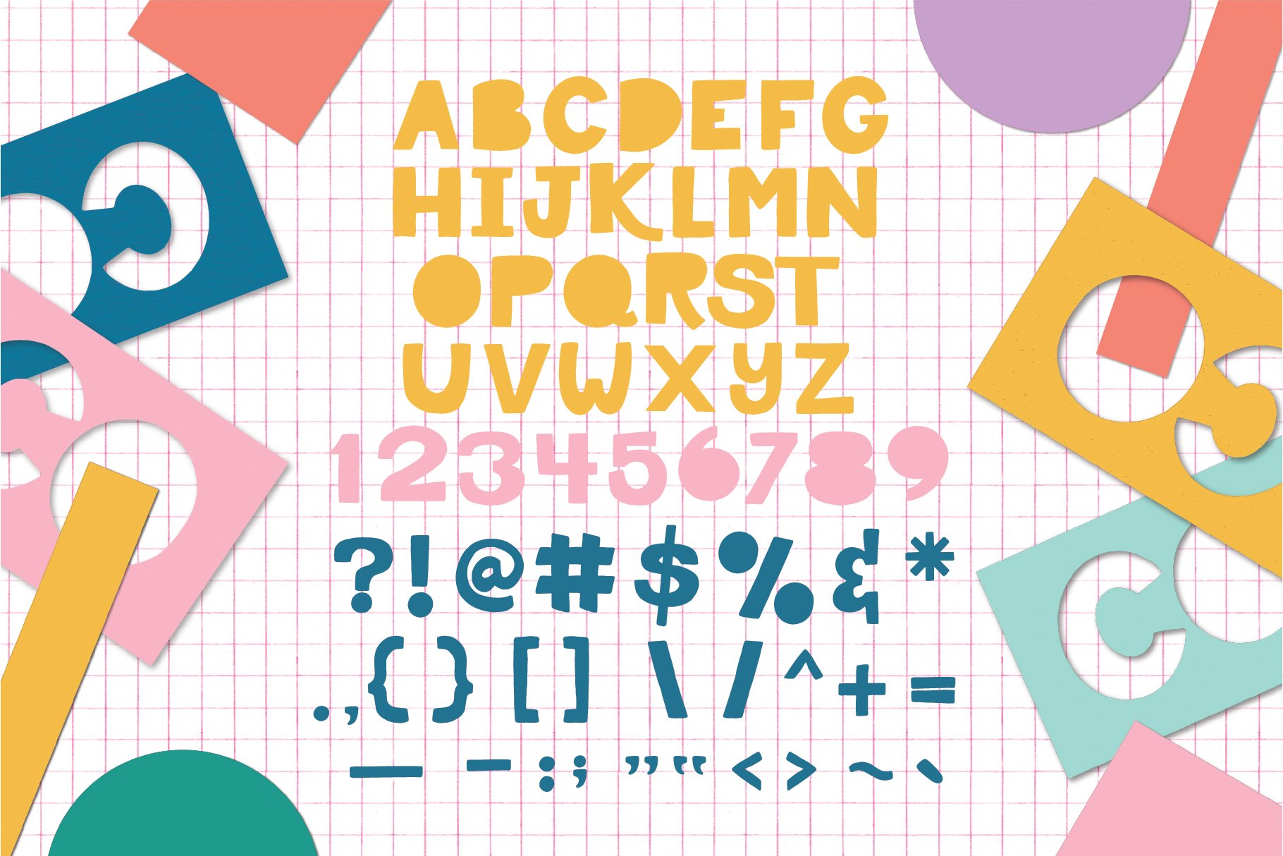 Construction Paper Font preview image.