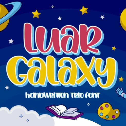 Luar Galaxy - Handwritten Trio fonts cover image.