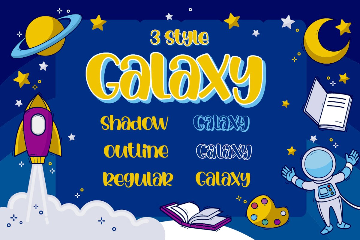 luar galaxy handwritten font 06 278