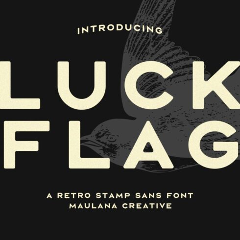 Luck Flag Retro Stamp Sans Font cover image.