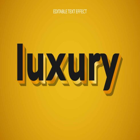Luxury 3d editable text effect cover image.