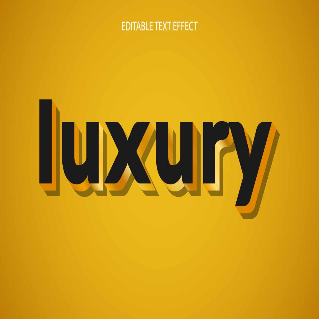 Luxury 3d editable text effect cover image.